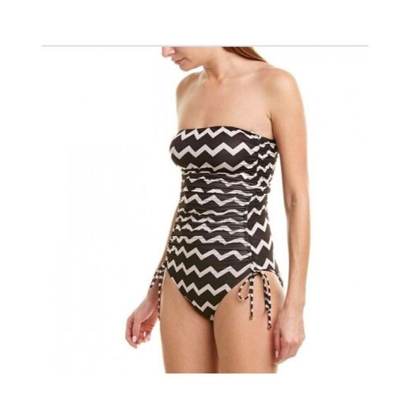 Stella McCartney Drawstring Tunnels One Piece Bathing Suit - Picture 1 of 4